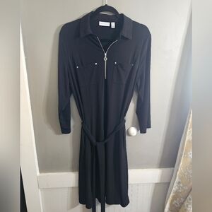 Susan Graver Black Shirt Dress
